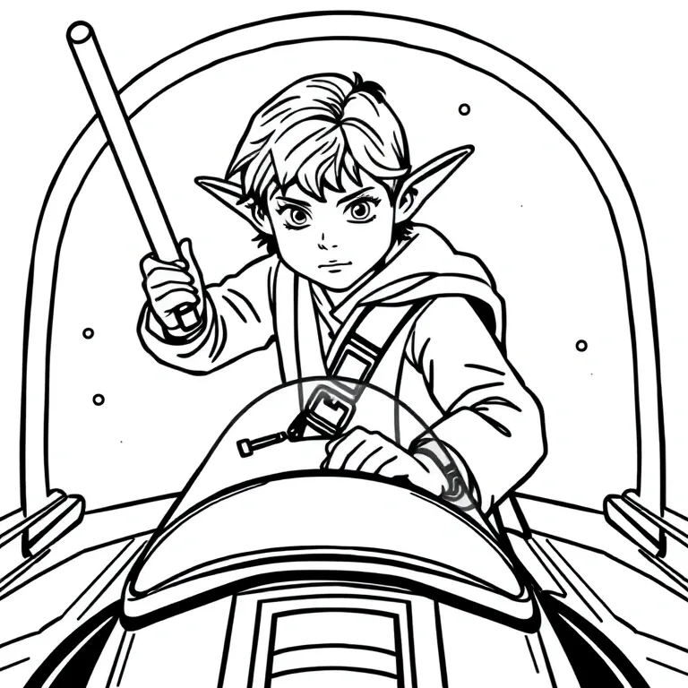 Anakin piloting a starfighter