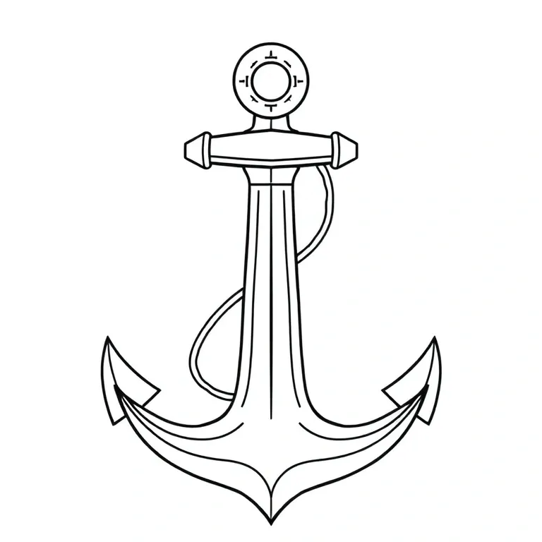 Anchor with a nautical compass