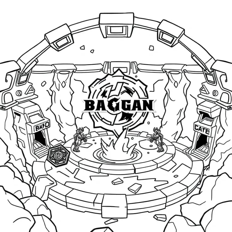 Battle arena with Bakugan