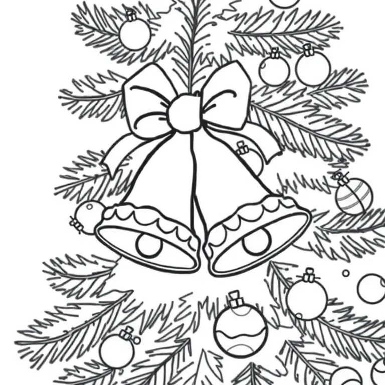 Bells on a festive Christmas tree