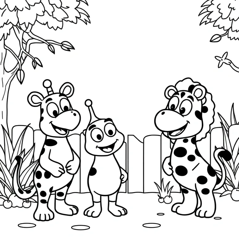 Blippi and friends at a zoo