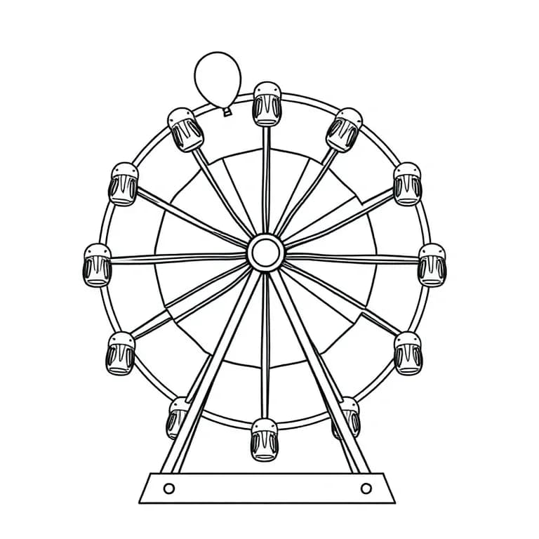 Ferris wheel with balloons