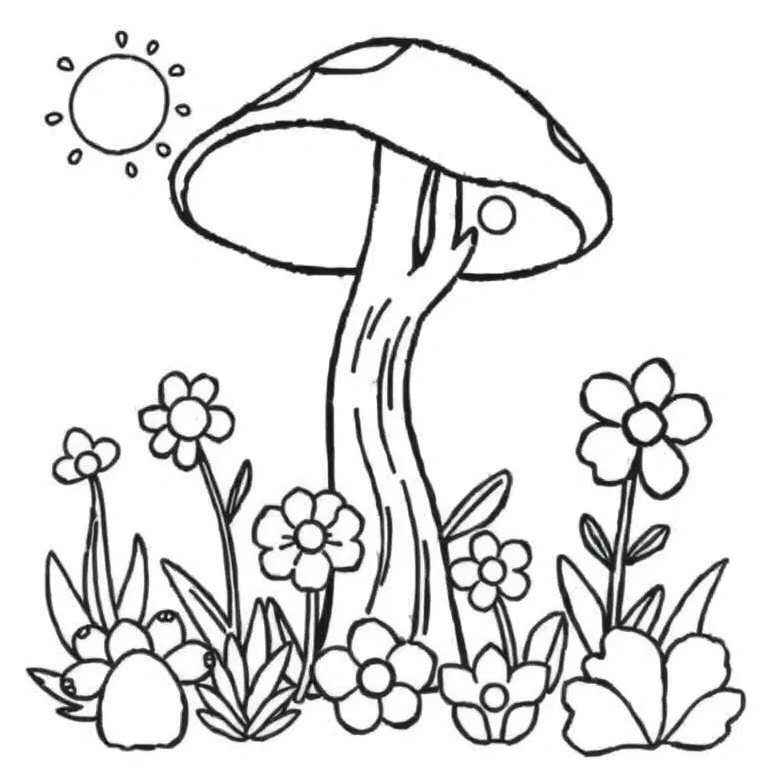Whimsical clipart garden