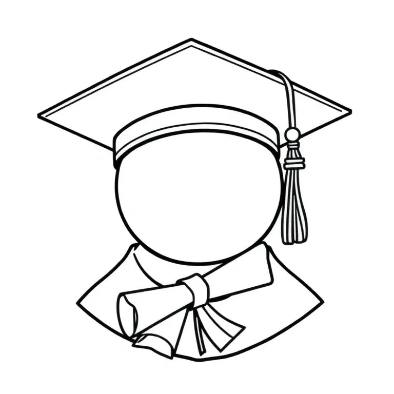 Graduation cap and diploma