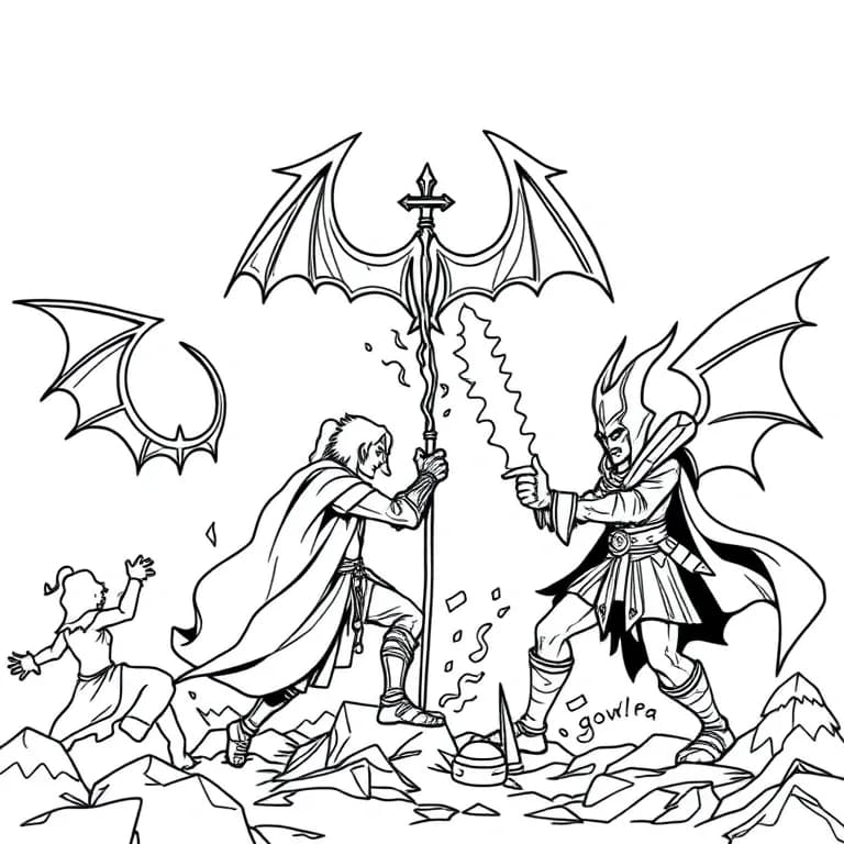 Epic battle between good and evil