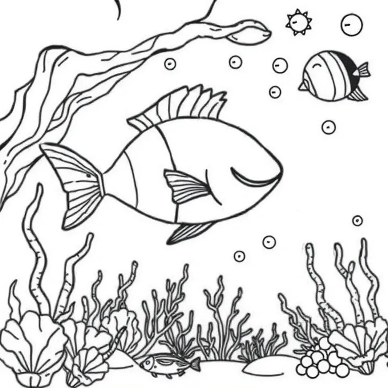 Underwater scene in shades of gray