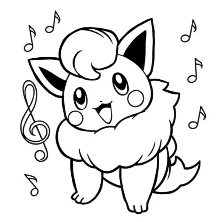 Jigglypuff with musical notes