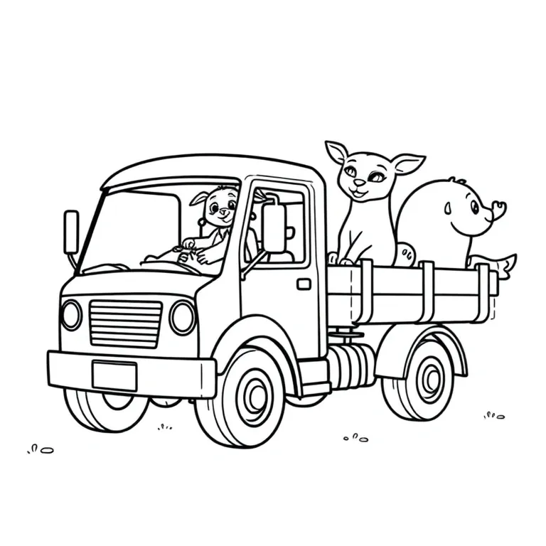 Lorry delivering animals