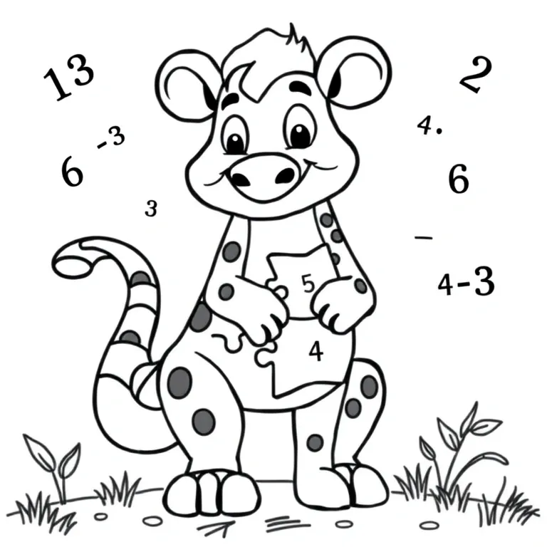 Animals solving math puzzles