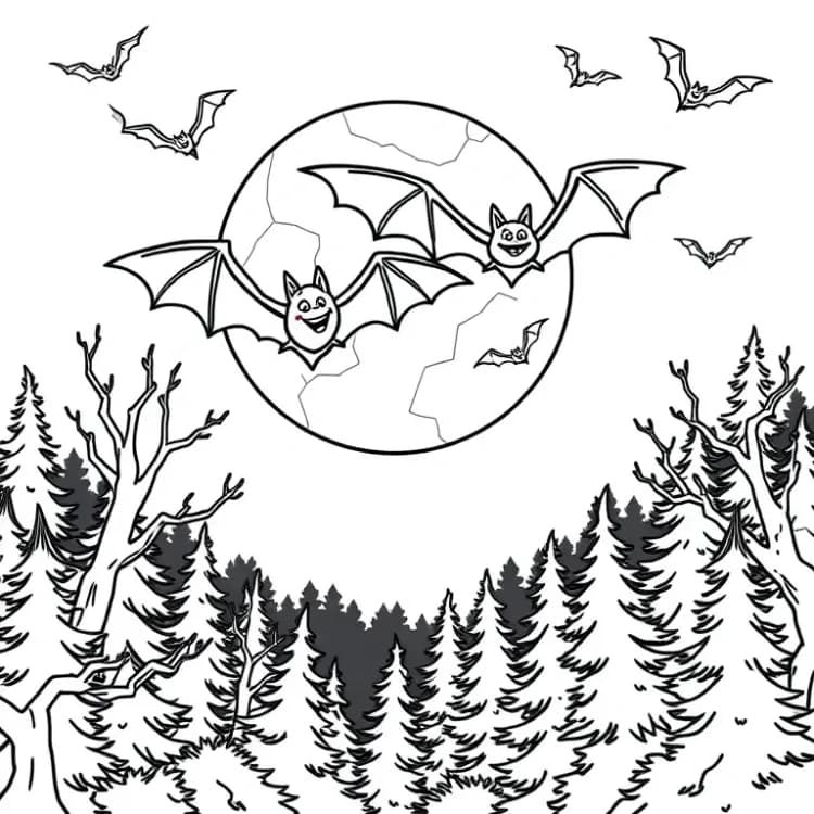Bat Coloring Pages