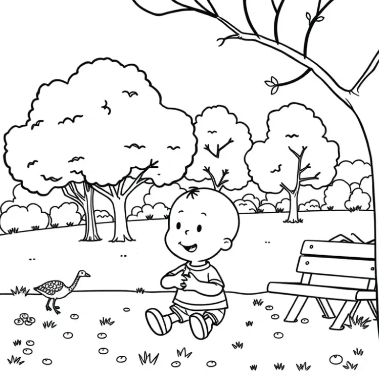 Caillou Coloring Pages