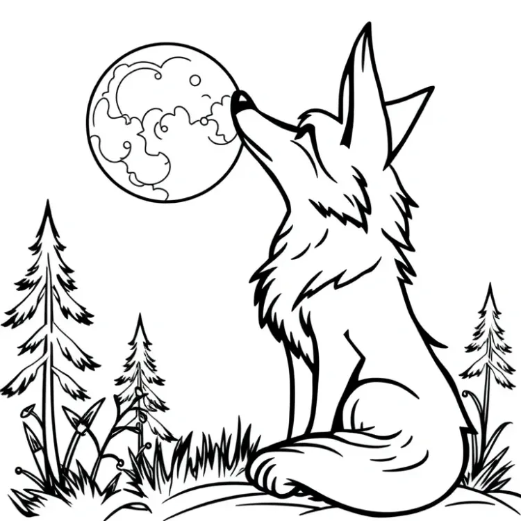 Coyotes Coloring Pages