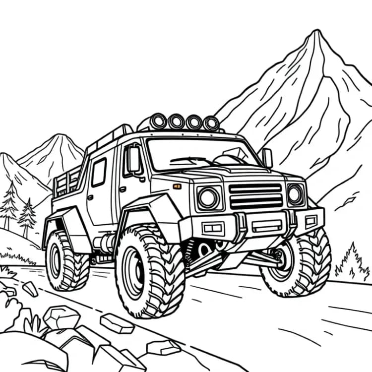 Cybertruck Coloring Pages