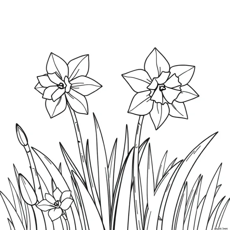 Daffodil Coloring Pages