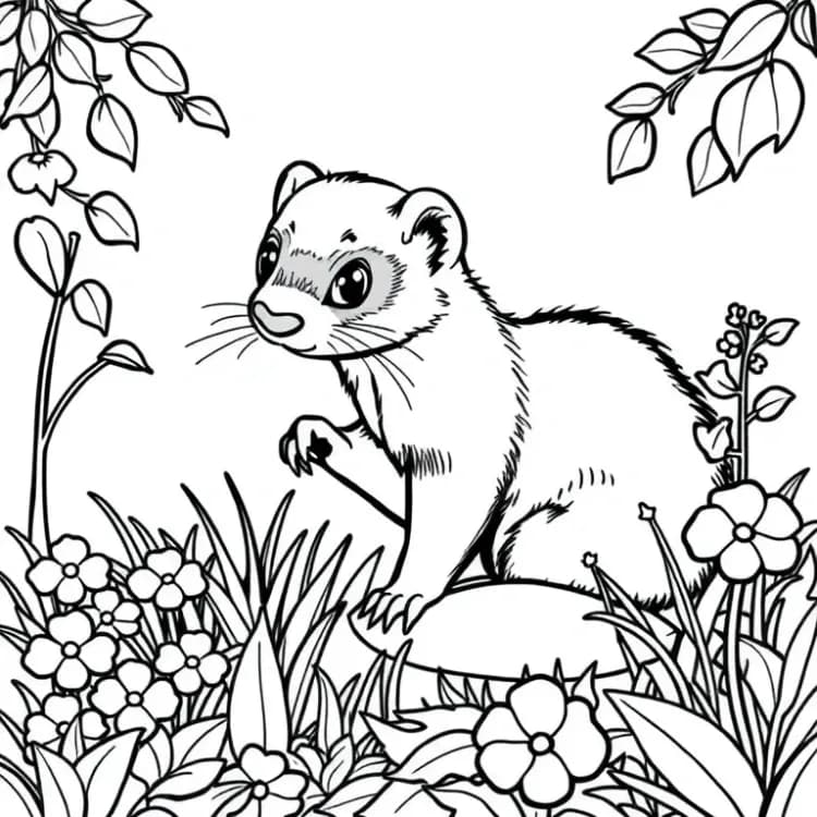 Ferret Coloring Pages