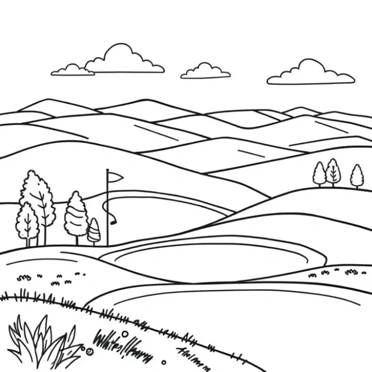 Golf Coloring Pages