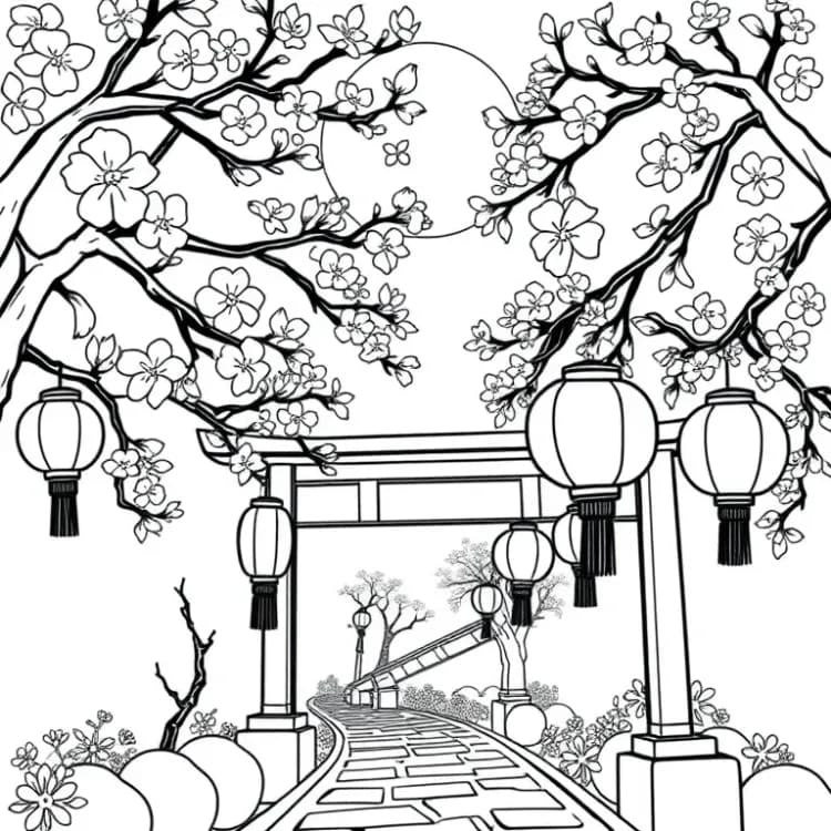 Japanese Coloring Pages
