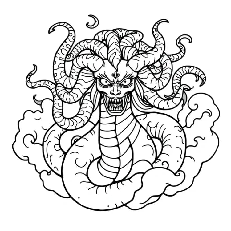 Medusa Coloring Pages