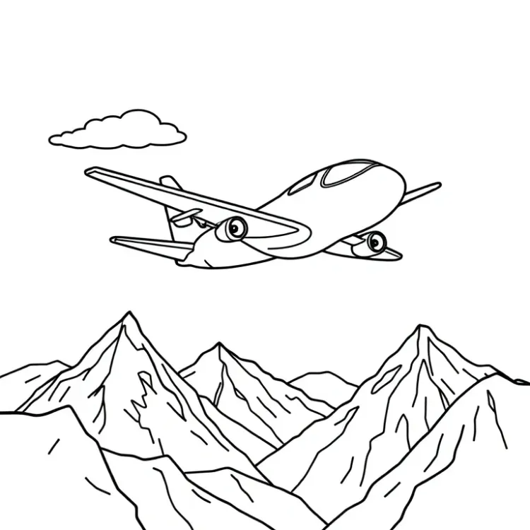 Plane Coloring Pages