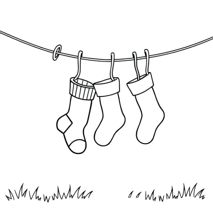 Sock Coloring Pages
