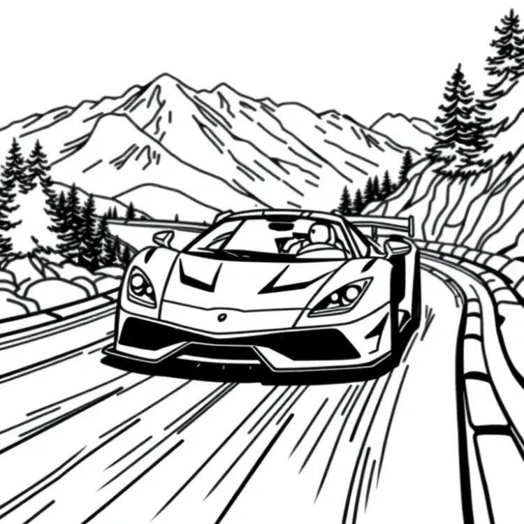 Supercar Coloring Pages