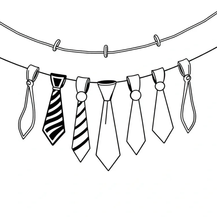 Tie Coloring Pages