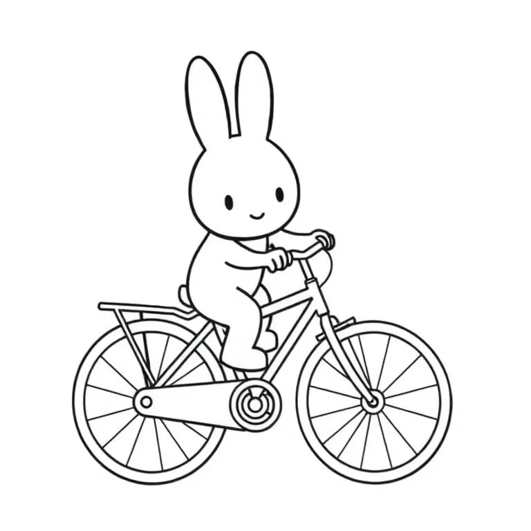 Miffy riding a bicycle