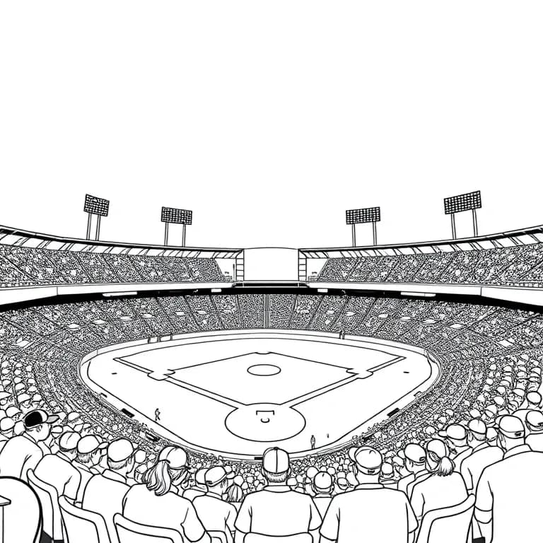 A baseball stadium filled with fans