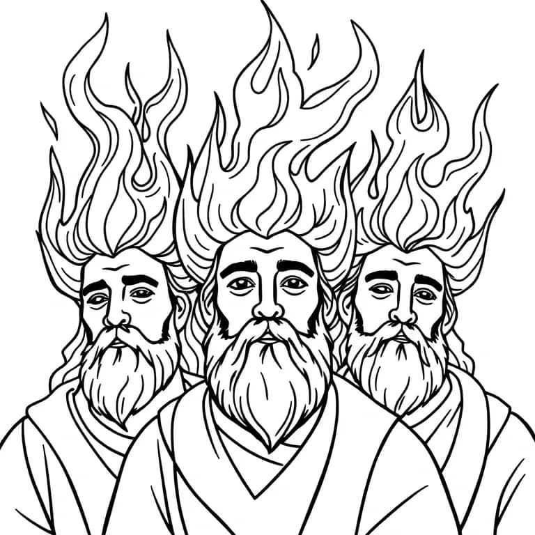 Flames above apostles' heads