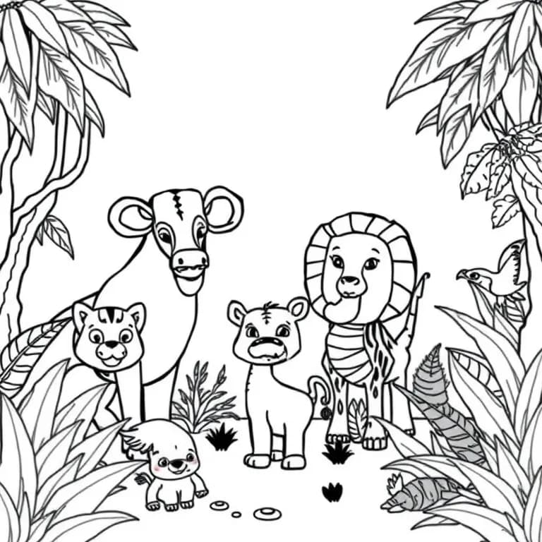 Popular animals in a jungle