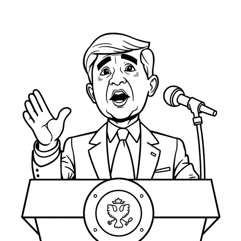 President giving a speech