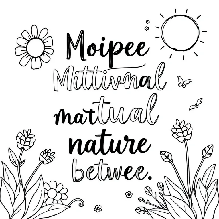 Motivational phrases with nature elements