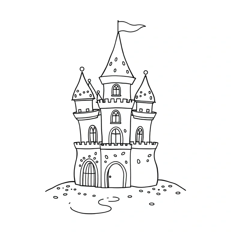 Ice cream castle with sprinkles